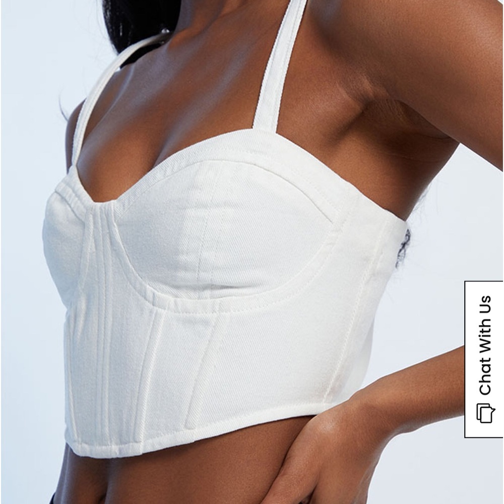 Pacsun Denim Corset Top NWT